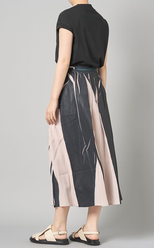 ペイントプリントラップスカート