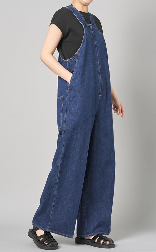 デニムワイドオーバーオール