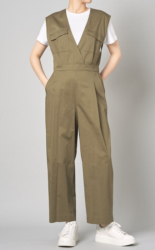 スラブサテンオールインワン