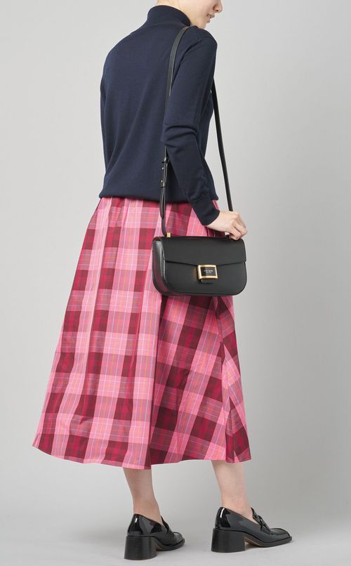 チェックプリントフレアスカート