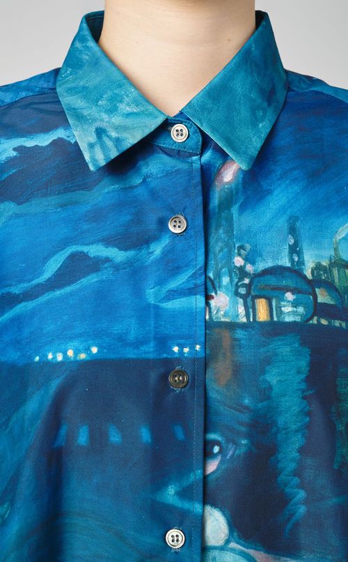 オーバーサイズプリントブラウス