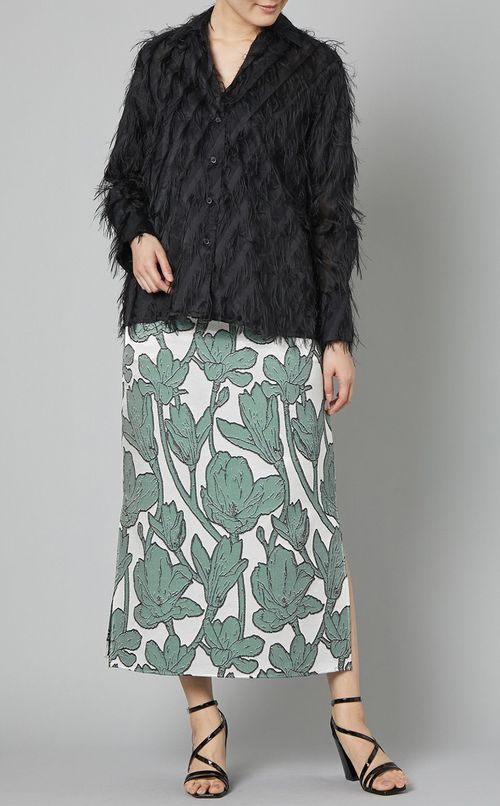 フラワージャカードスカート