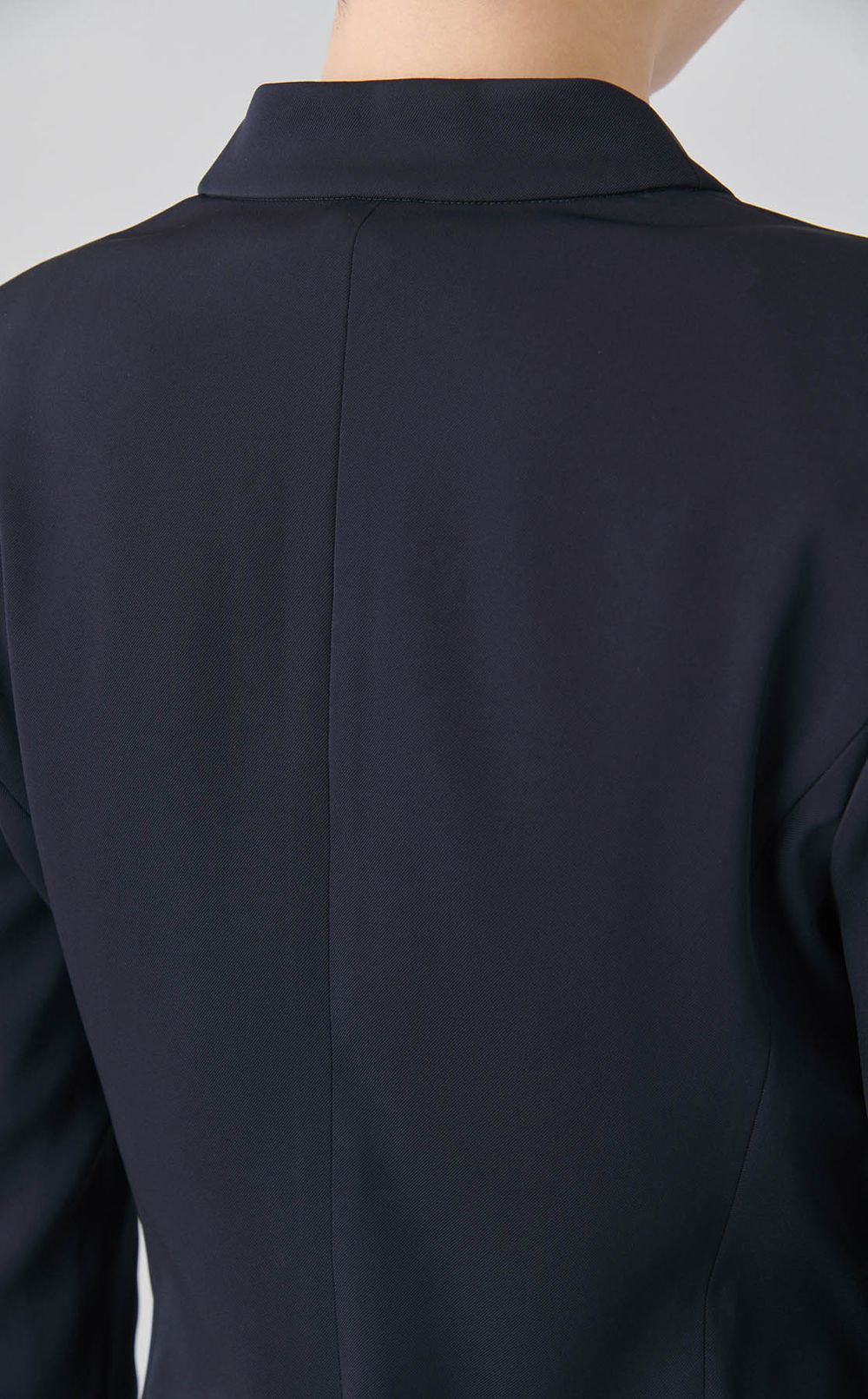 ノーカラーフロントホックジャケット