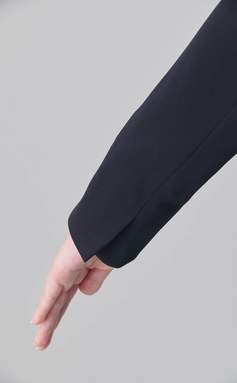 ノーカラーフロントホックジャケット