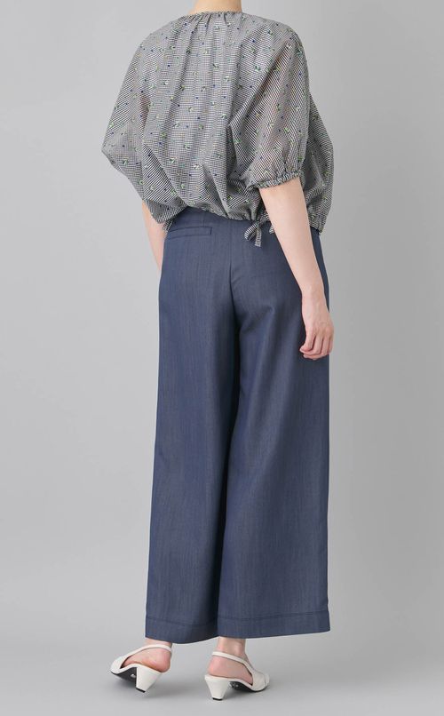 ギンガムバルーンジップブルゾン