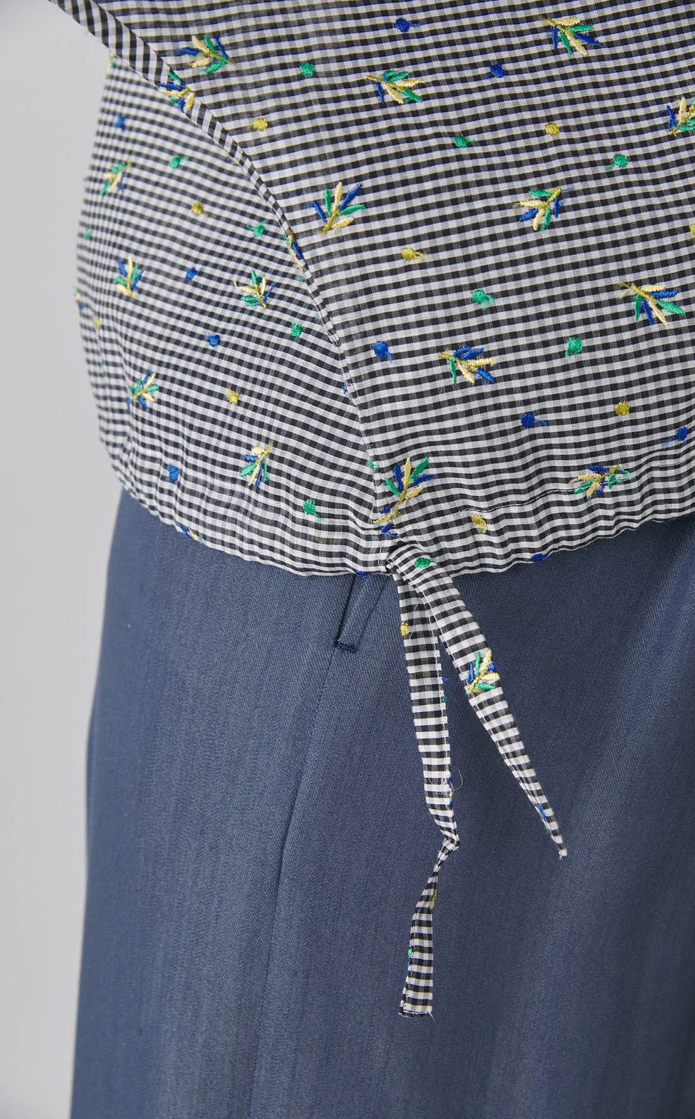 ギンガムバルーンジップブルゾン