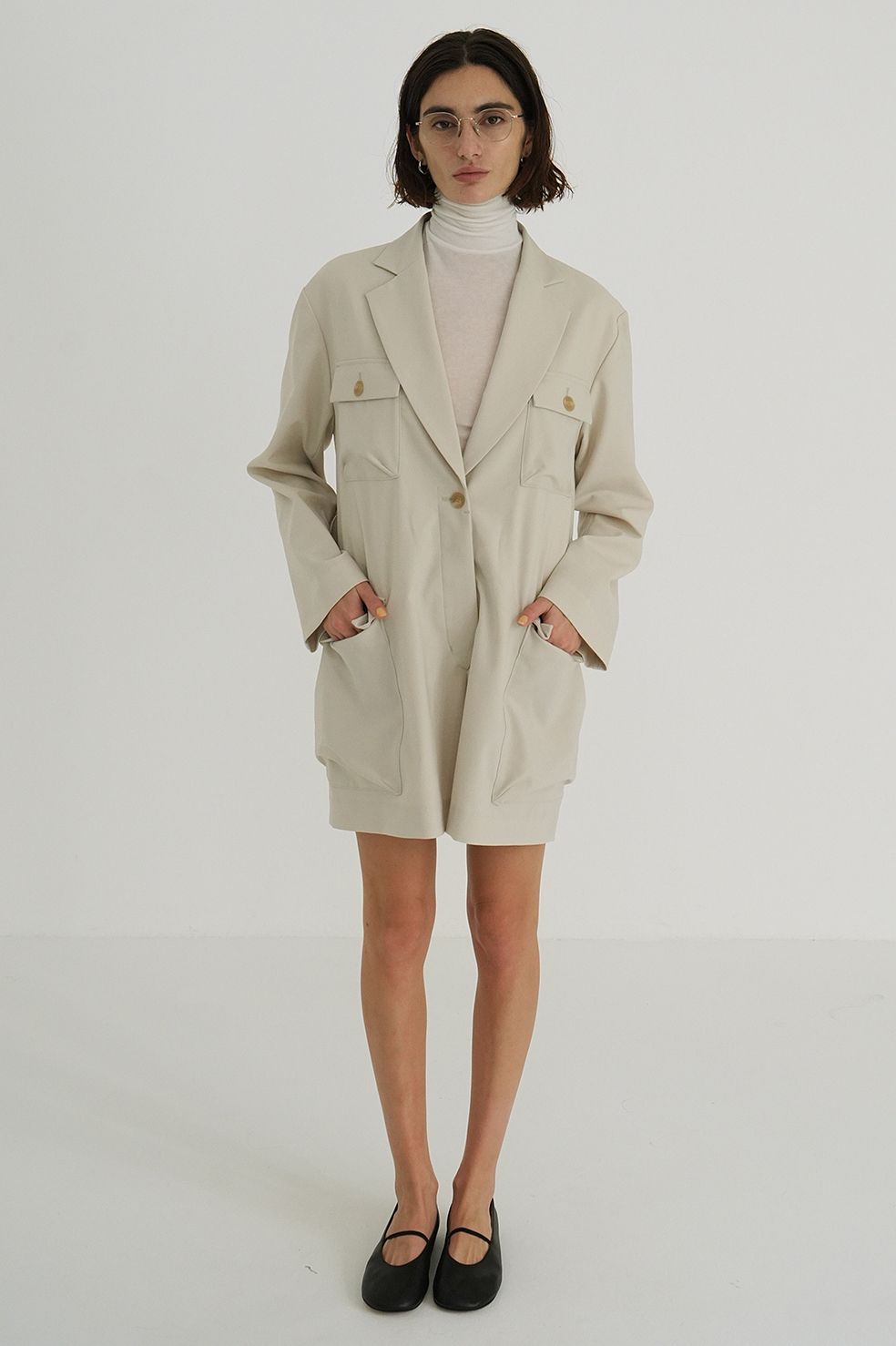 ミリタリーショートオールインワン