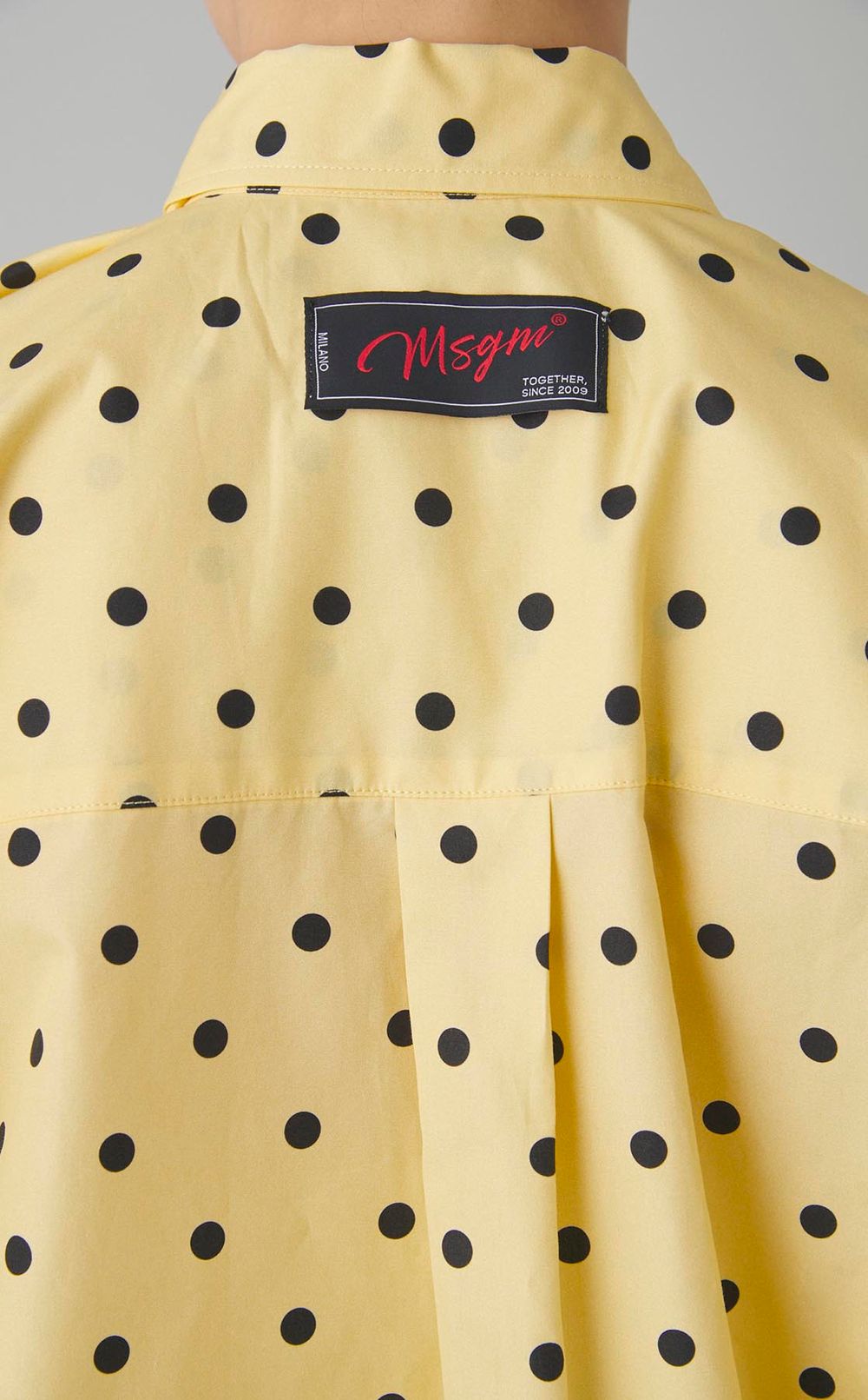 2wayフリルフロントドットシャツ