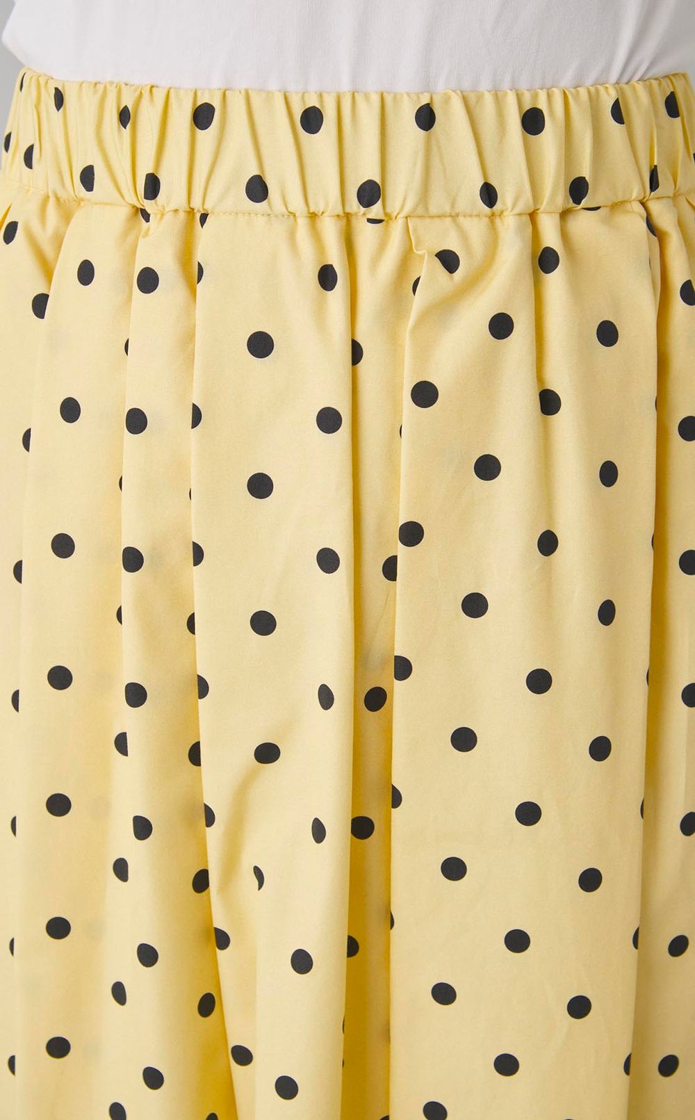 コットンドットプリントギャザースカート