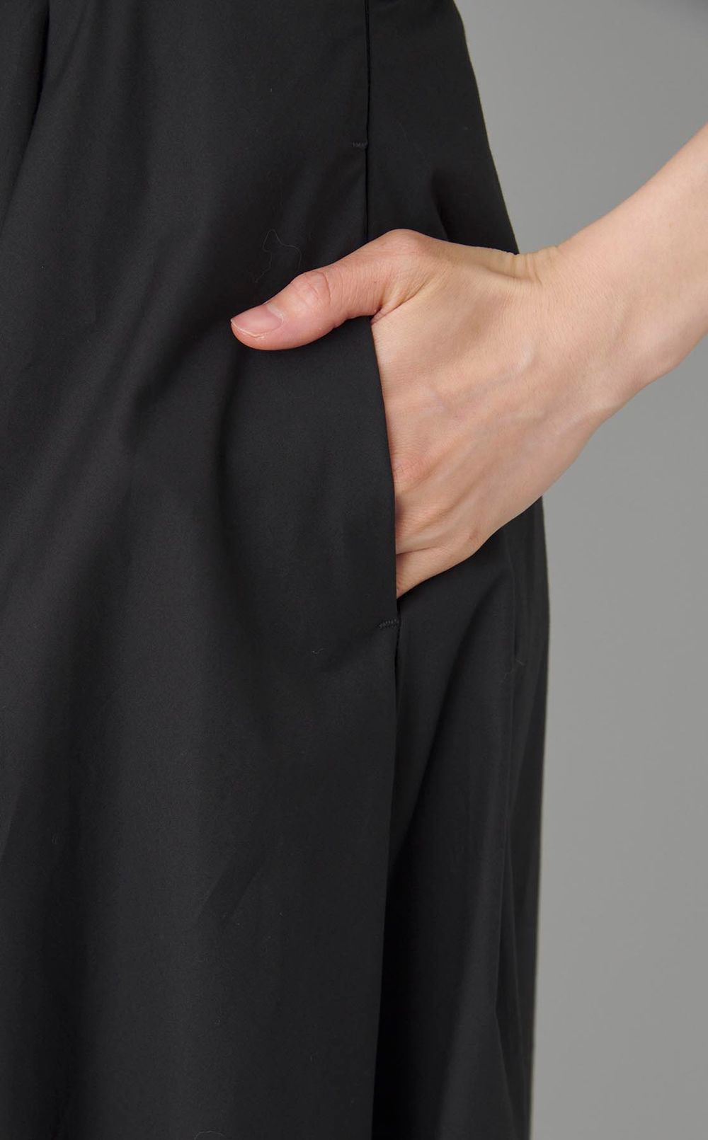 コットンポプリンギャザーワンピース