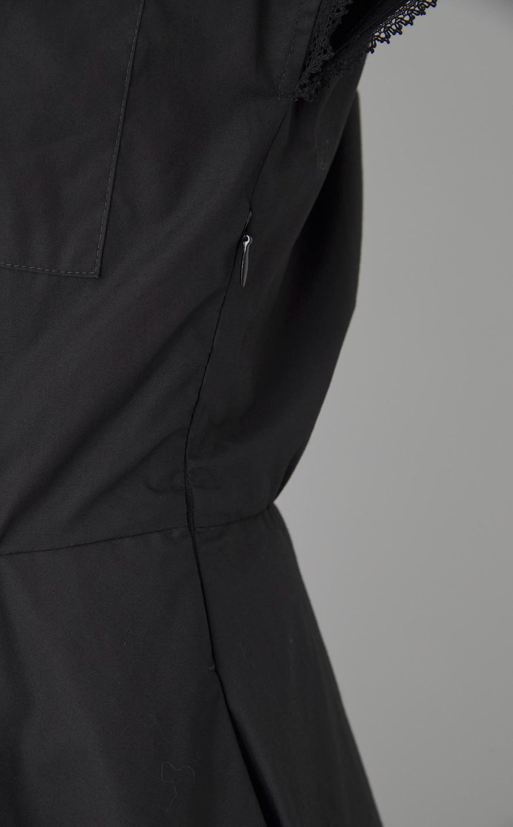 コットンポプリンギャザーワンピース