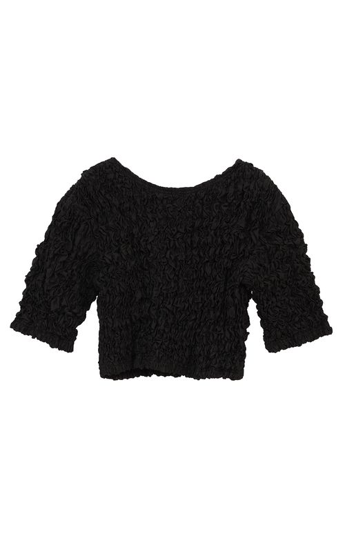 シャーリングクロップドプルオーバー