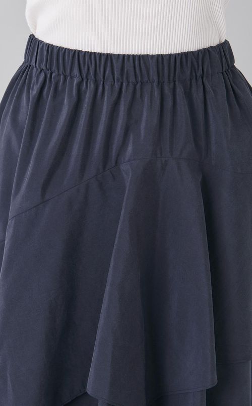 アシンメトリードレープロングスカート