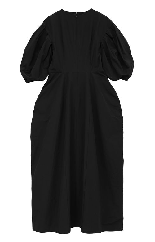 Vネックギャザーワンピース