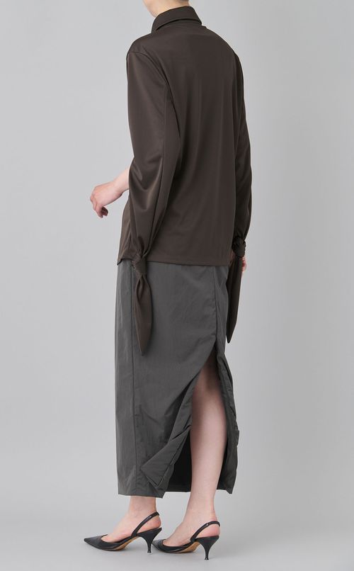 ノットディテールジャージシャツ