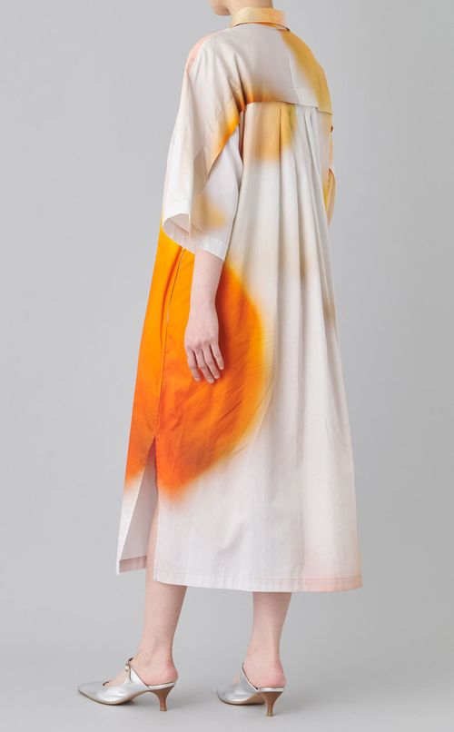 グラデーションプリントカフタンワンピース