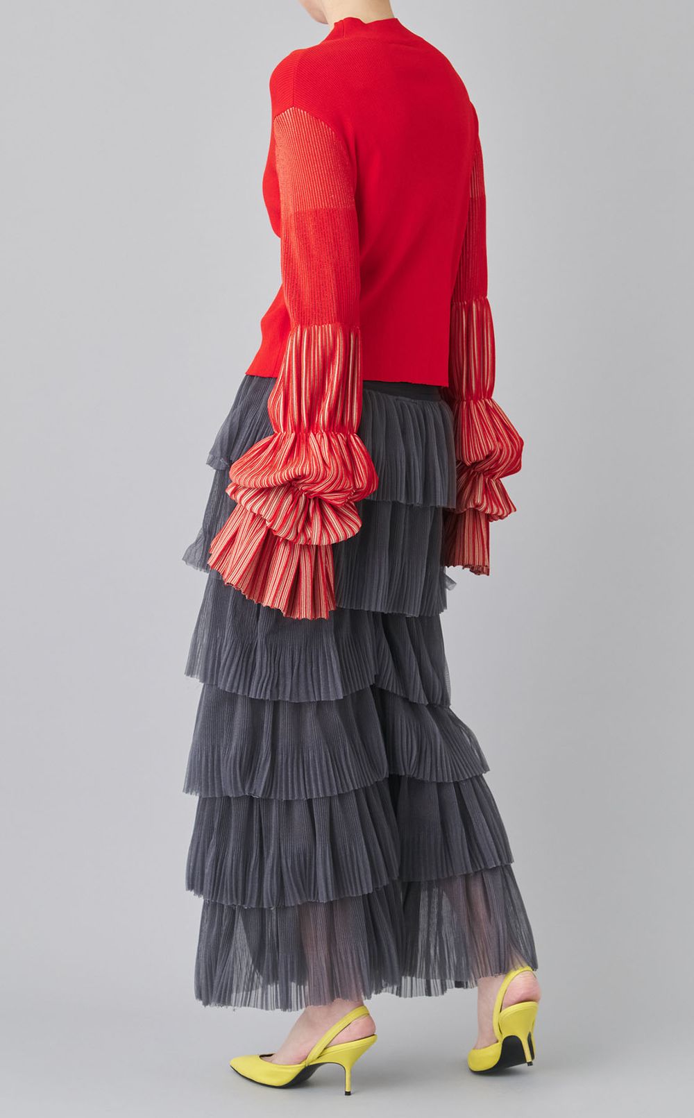 【roop】グリッタージャージーティアードパンツ