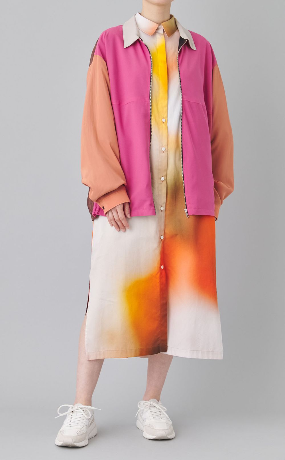 グラデーションプリントカフタンワンピース