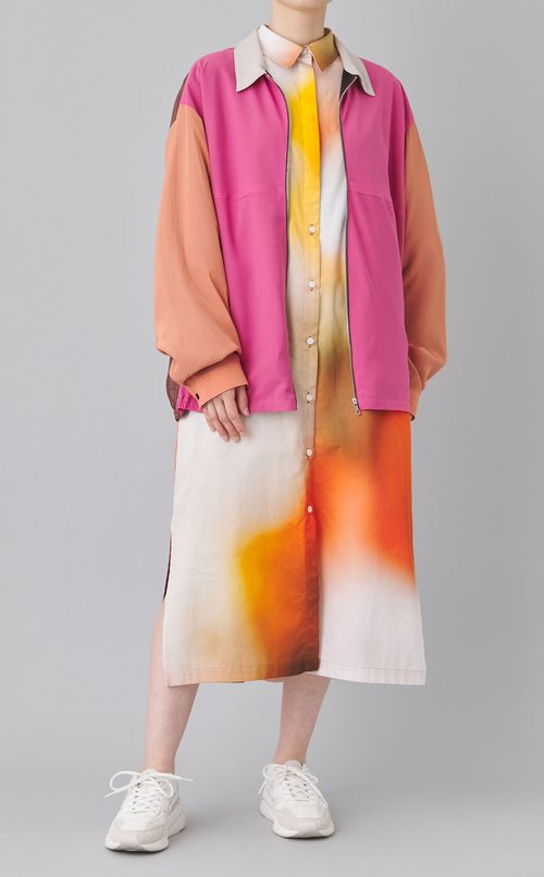 グラデーションプリントカフタンワンピース