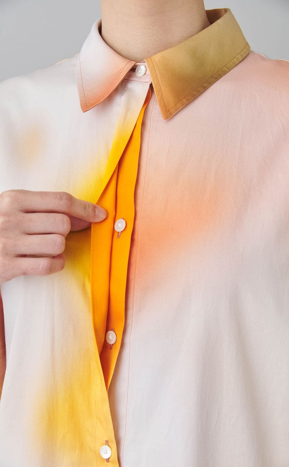 グラデーションプリントカフタンワンピース