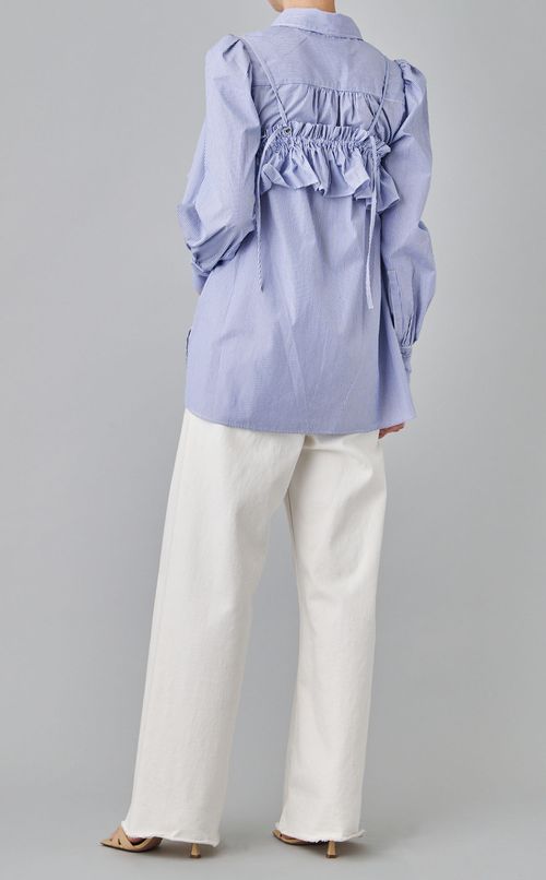 ギャザーキャミソール付シャツ