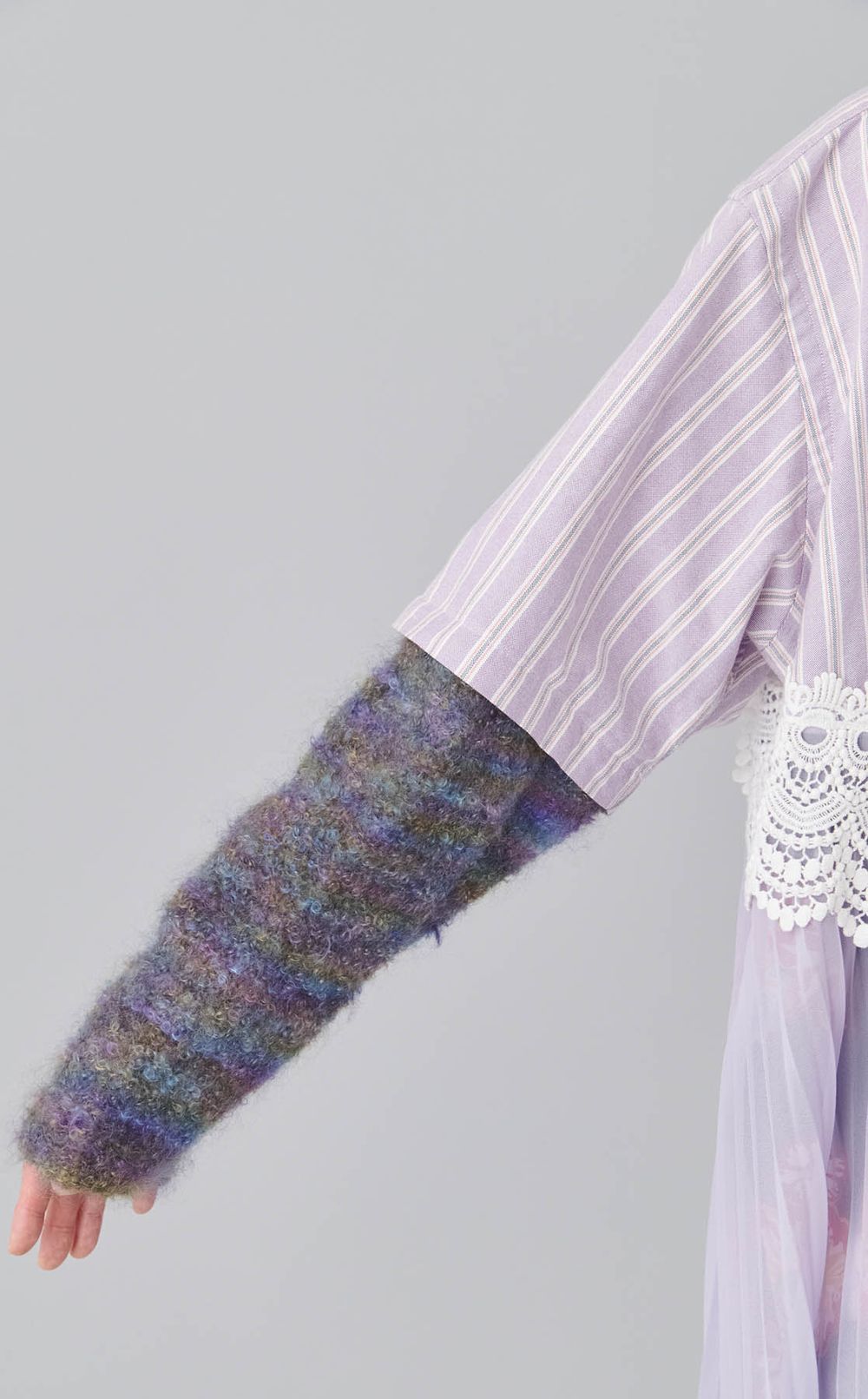 【roop】2WAY シャツレースミニワンピース