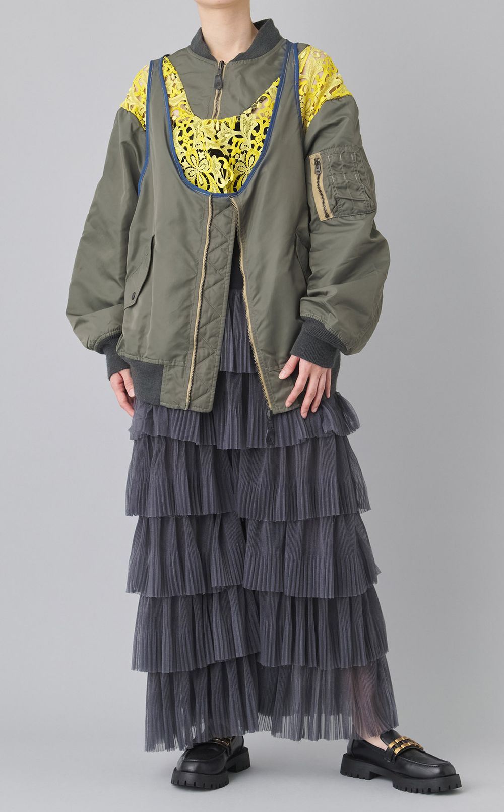 【roop】MA-1＆レースシャツ