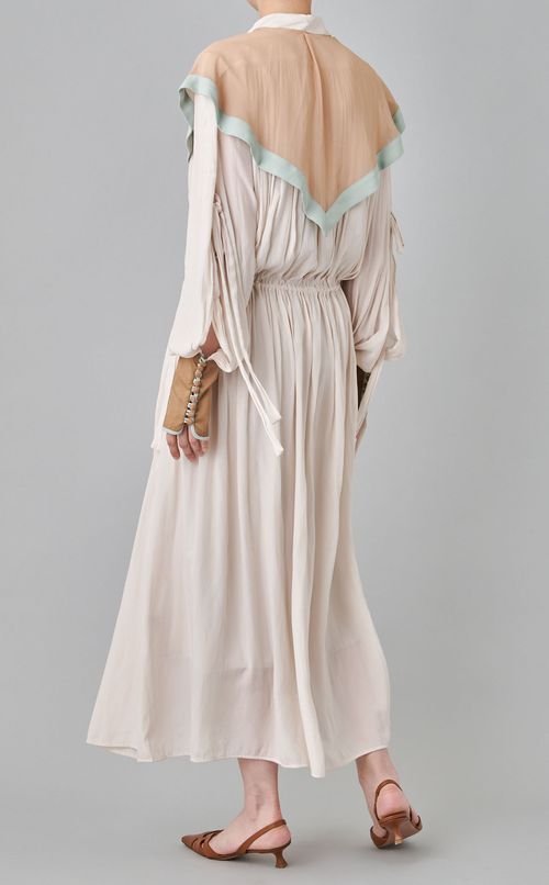 【roop】刺繍カラーシャツドレス