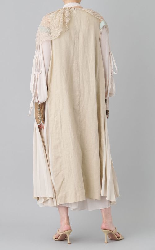 【roop】ボリュームレースカラーロングジレ