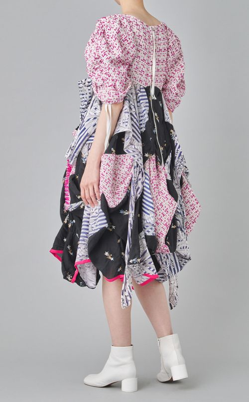 【roop】パッチワークバルーンワンピース