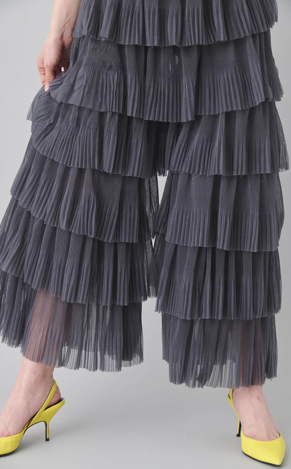 【roop】グリッタージャージーティアードパンツ