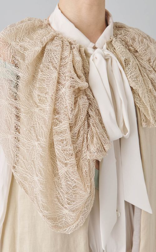 【roop】ボリュームレースカラーロングジレ