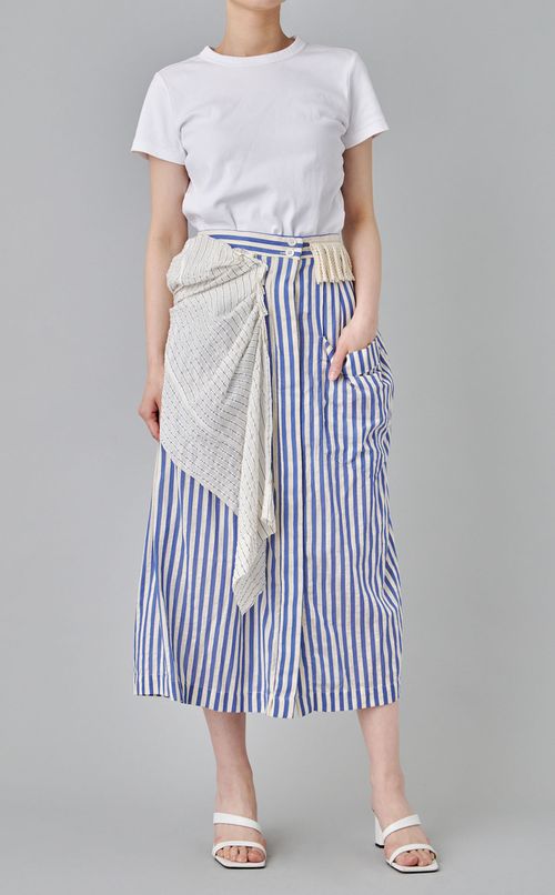 【roop】アシメトリーストライプスカート