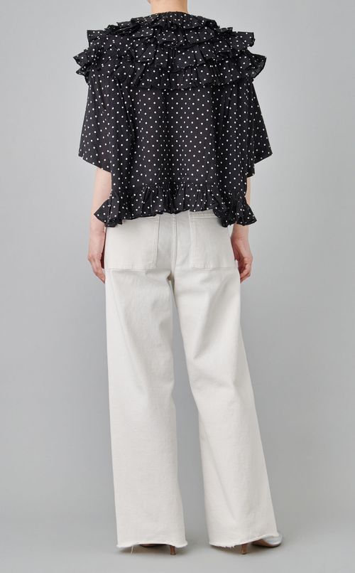 フリルポンチョブラウス