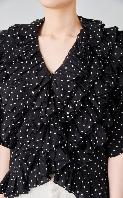 フリルポンチョブラウス