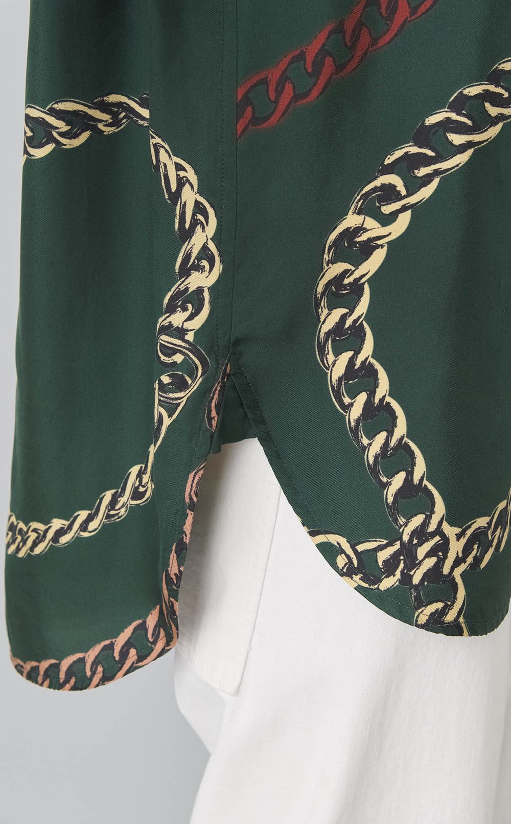 【roop】レース衿ドッキングシャツ