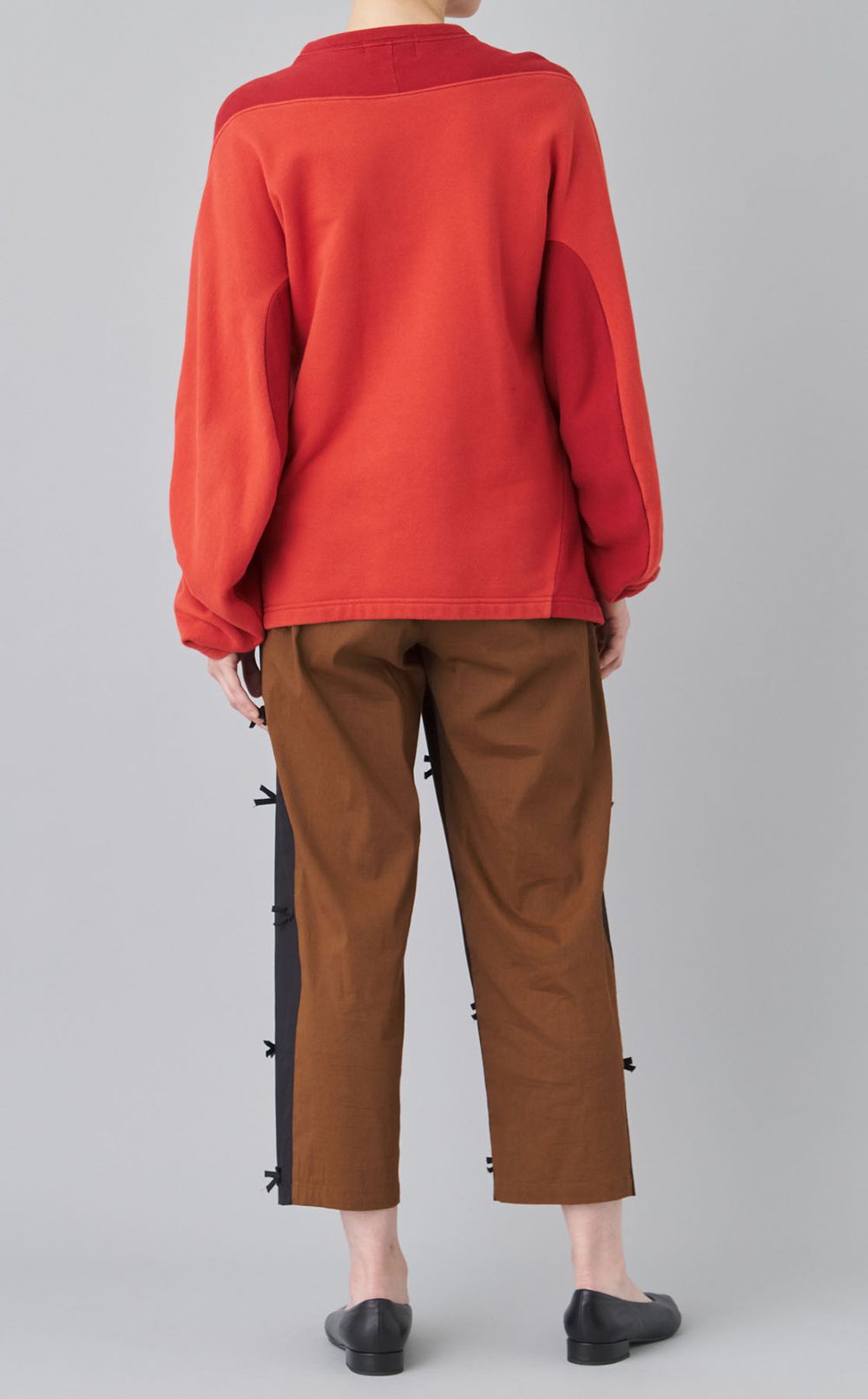 【roop】プリントフリル＆フリンジ付きスウェット