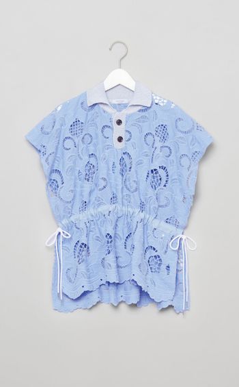 【別注】コットンレースポロシャツ