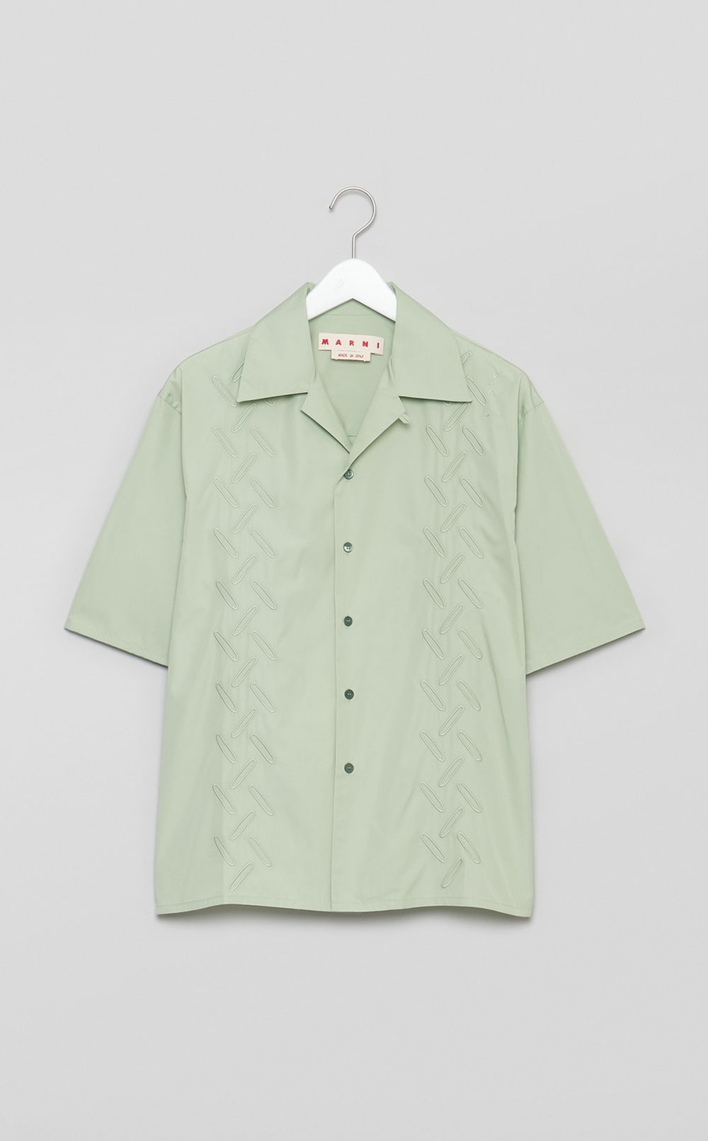 エンブロイダリーオープンカラーシャツ