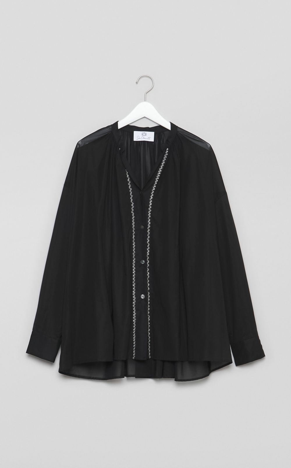 コットンボイルギャザーシャツ