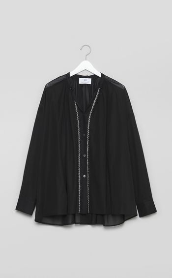 コットンボイルギャザーシャツ