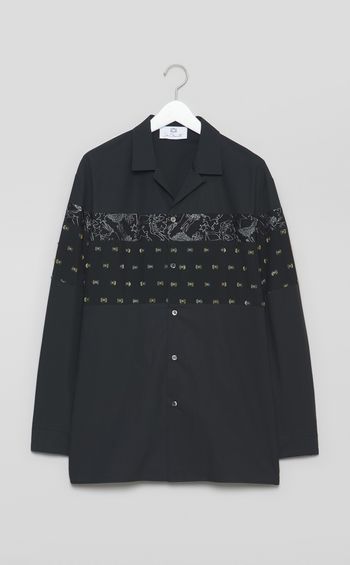 ハイブリッドオープンカラーシャツ