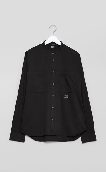 バンドカラーライトシャツ