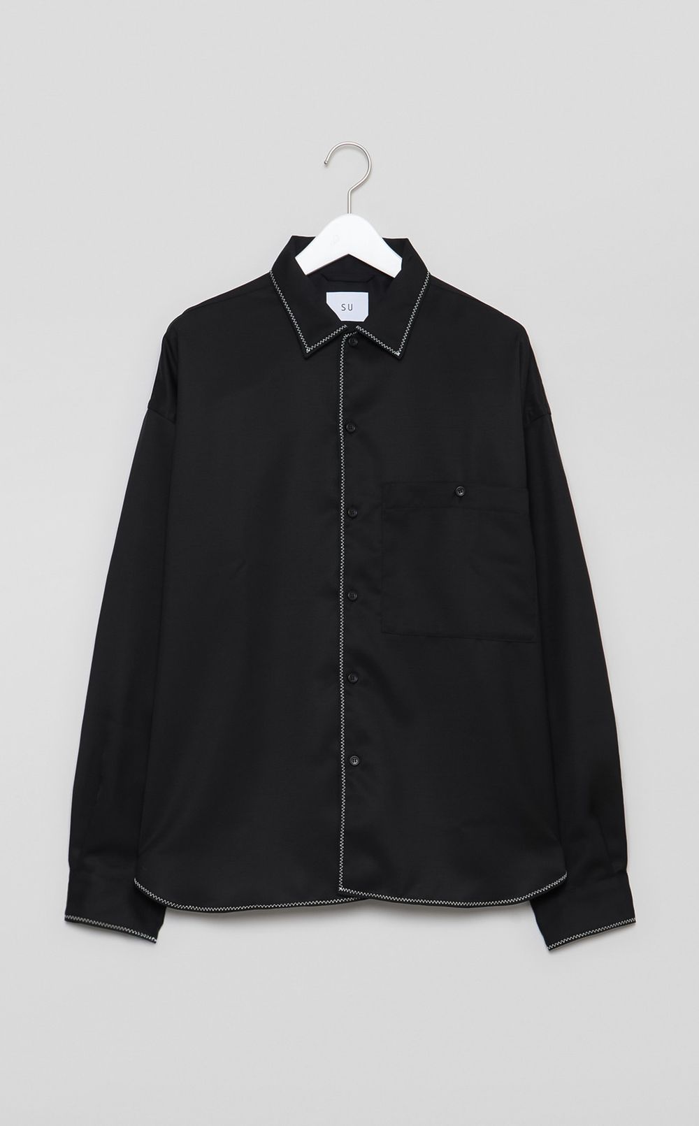 ステッチサマーウールシャツ
