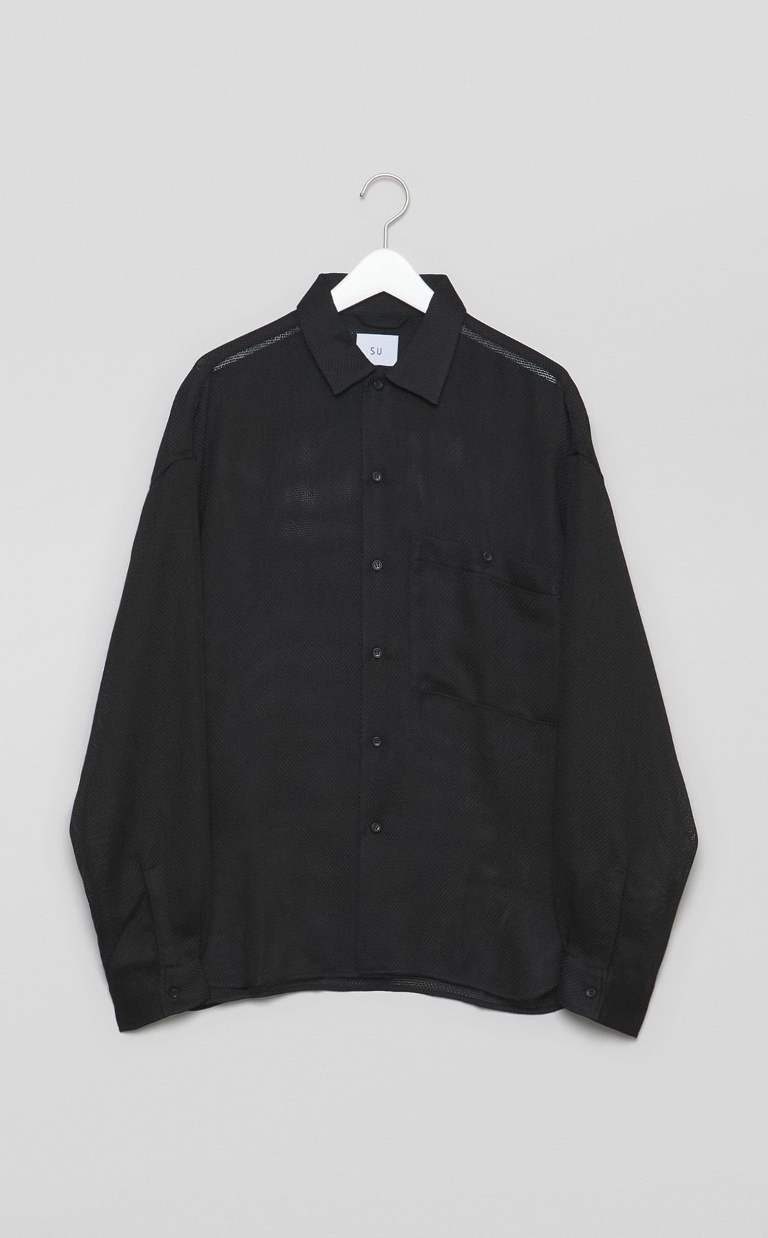 ア*ン様 SULVAM ドッキングロングスリーブシャツ SU｜メッシュロングスリーブシャツ