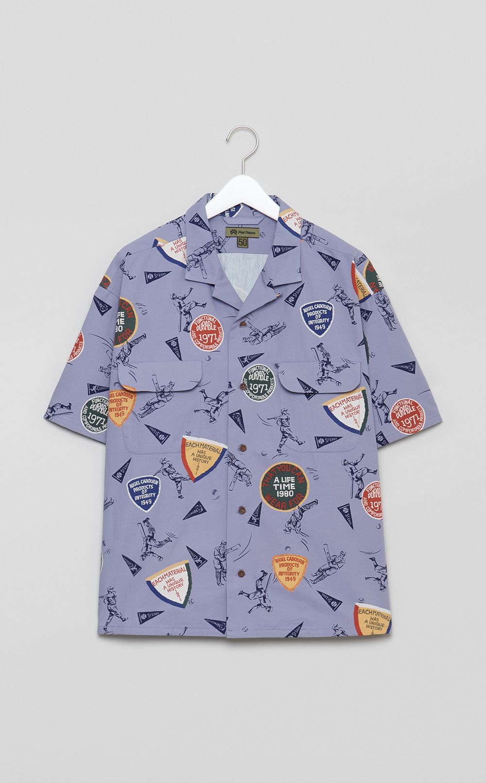 スポーツプリントオープンカラーシャツ