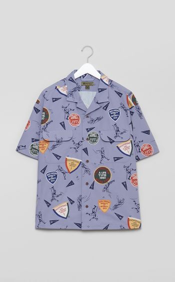 スポーツプリントオープンカラーシャツ