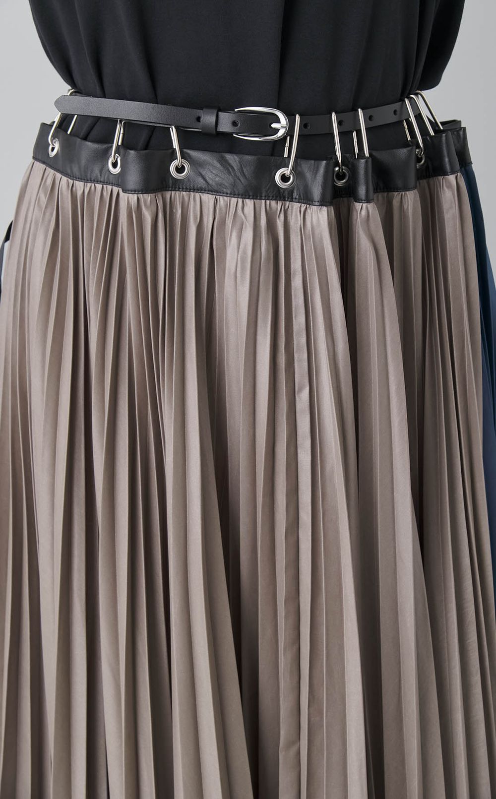 【roop】バイカラーカーテンスカート