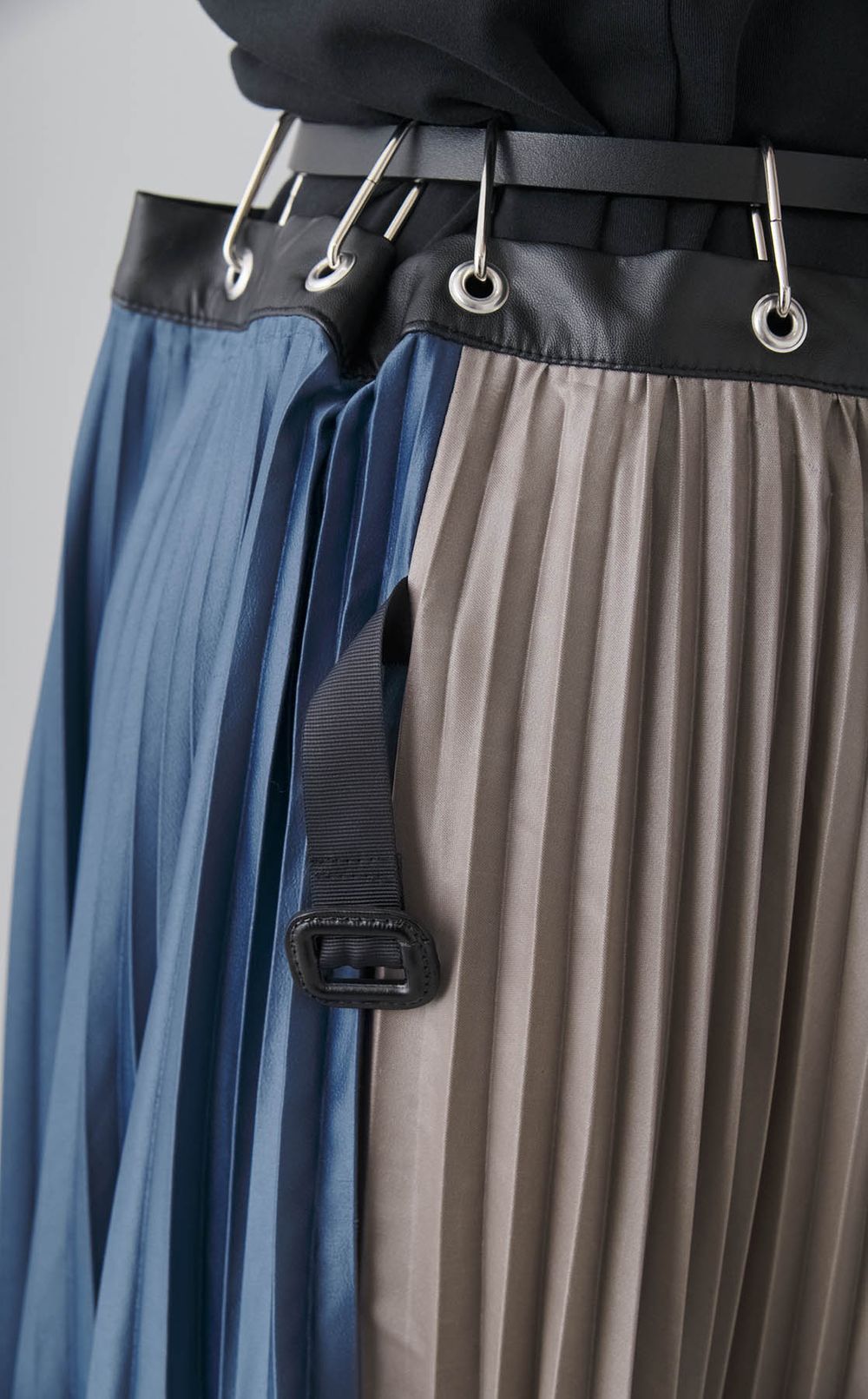 【roop】バイカラーカーテンスカート