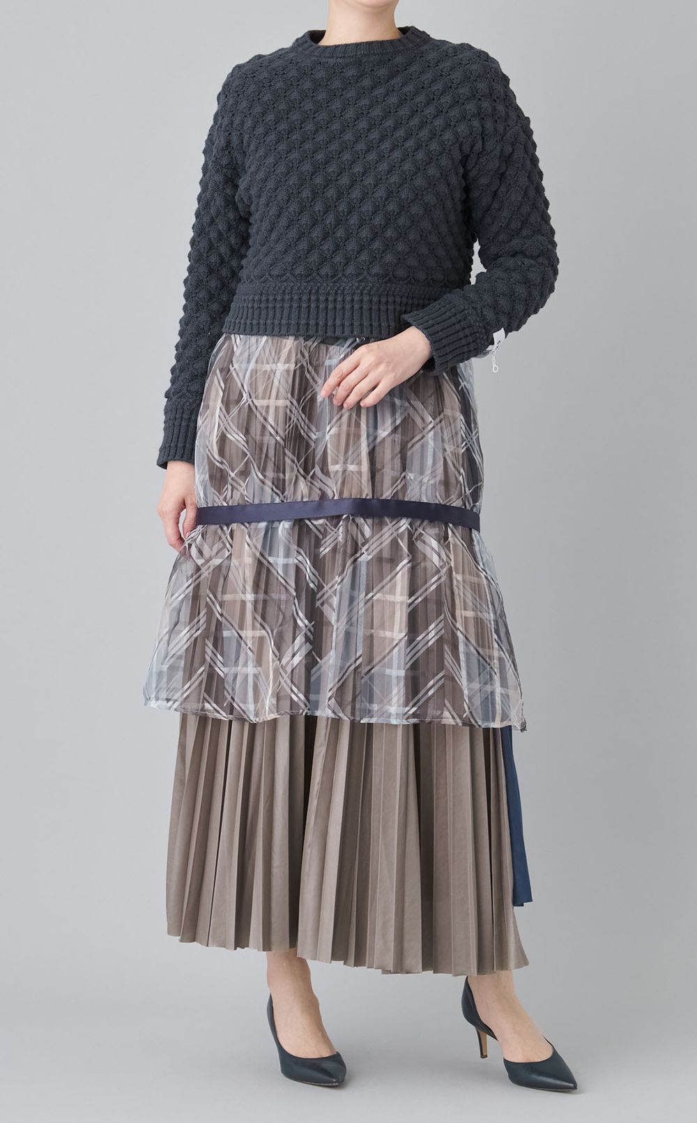 【roop】コンシールニットワンピース